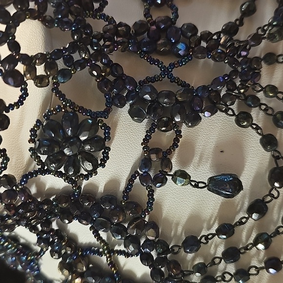 The Rhinestone Castle Victorian Revival Black Festoon Choker Necklace - Picture 4 of 5